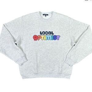 Madhappy Local Optimist White Gray Sweater
